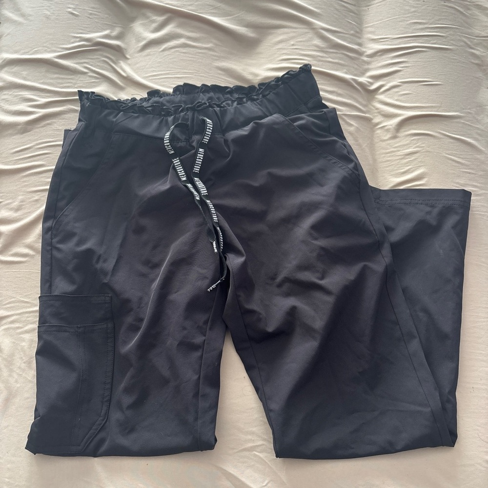Med Couture Dark Grey Cargo Scrub Pants with Drawstring